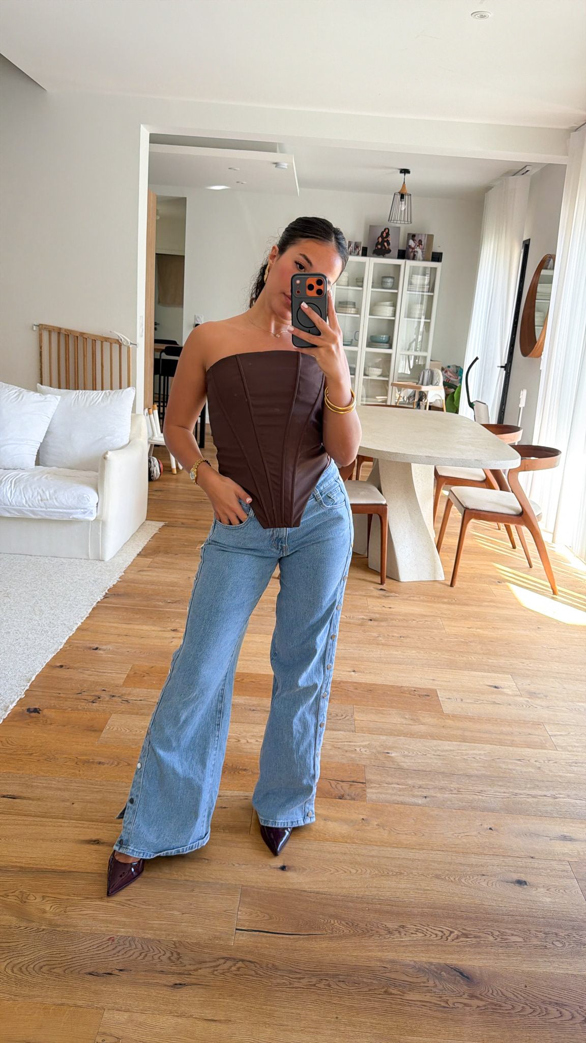 Bustier marron