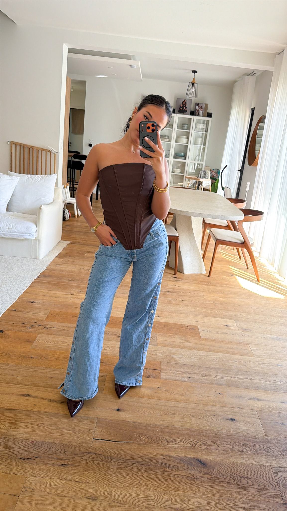 Bustier marron
