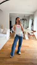 Jeans wide leg bleu